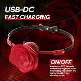 2-in-1 Rose Gag & Vibrating Nipple Clamps