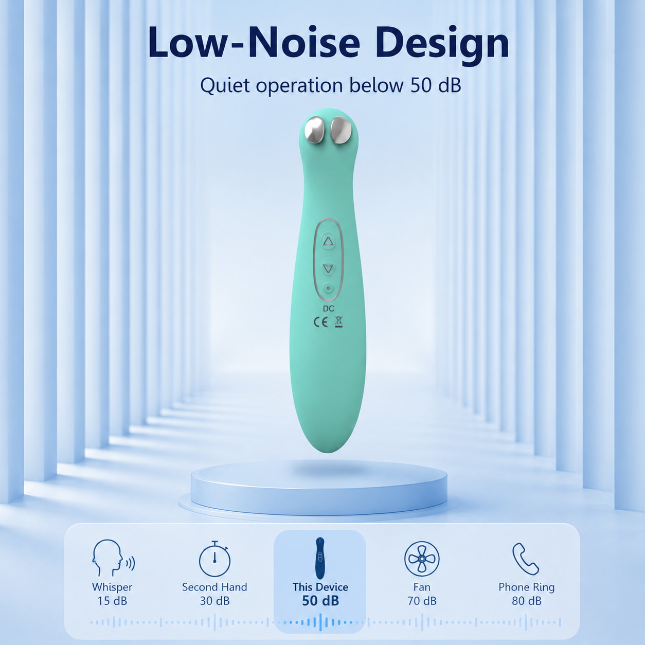 Dual-Head EMS Electric Pulse Vibrator with 3 Modes