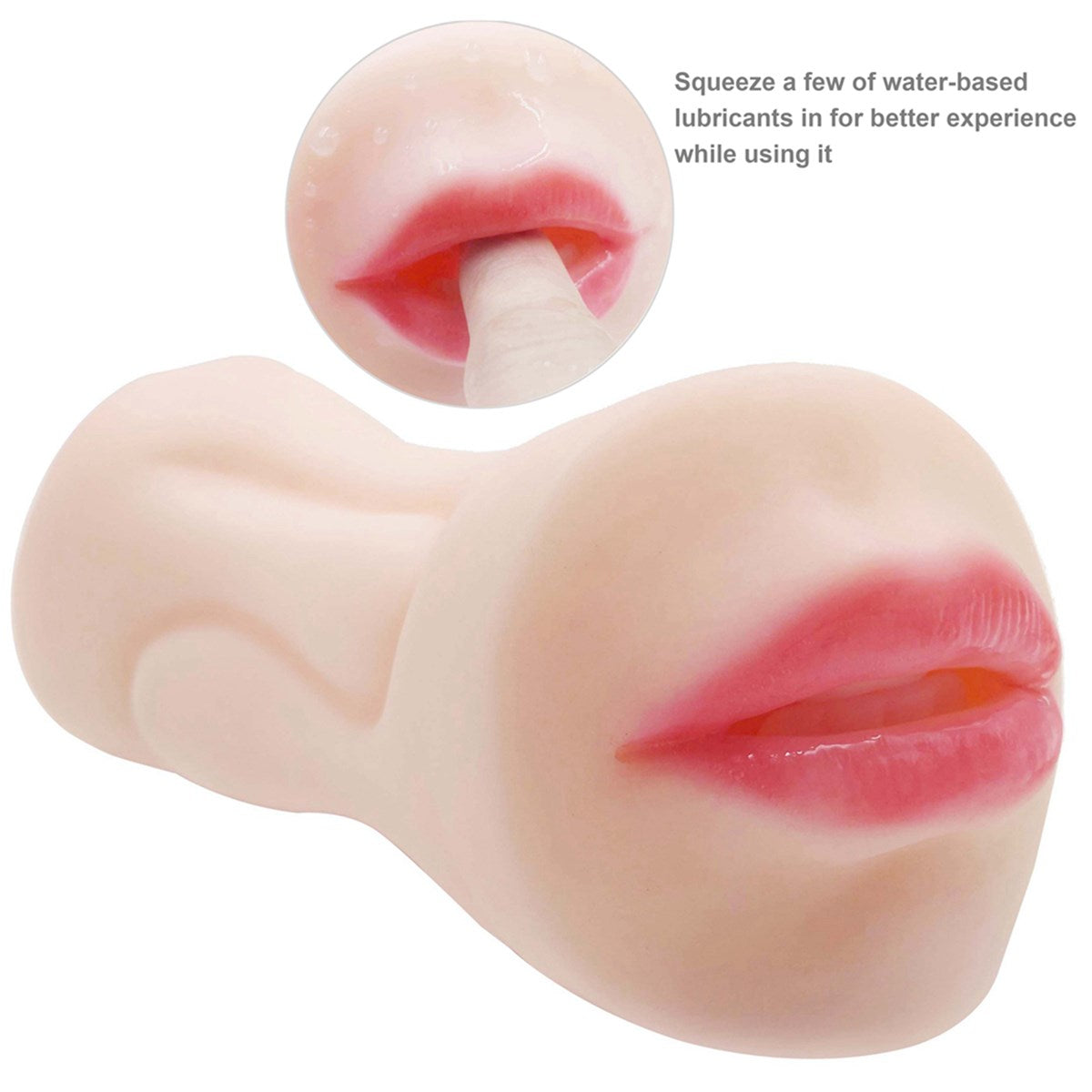 Vagina Tongue Tooth Male Realistic Masturbators Oral Double Holes Soft Sex Toy