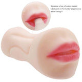 Vagina Tongue Tooth Male Realistic Masturbators Oral Double Holes Soft Sex Toy