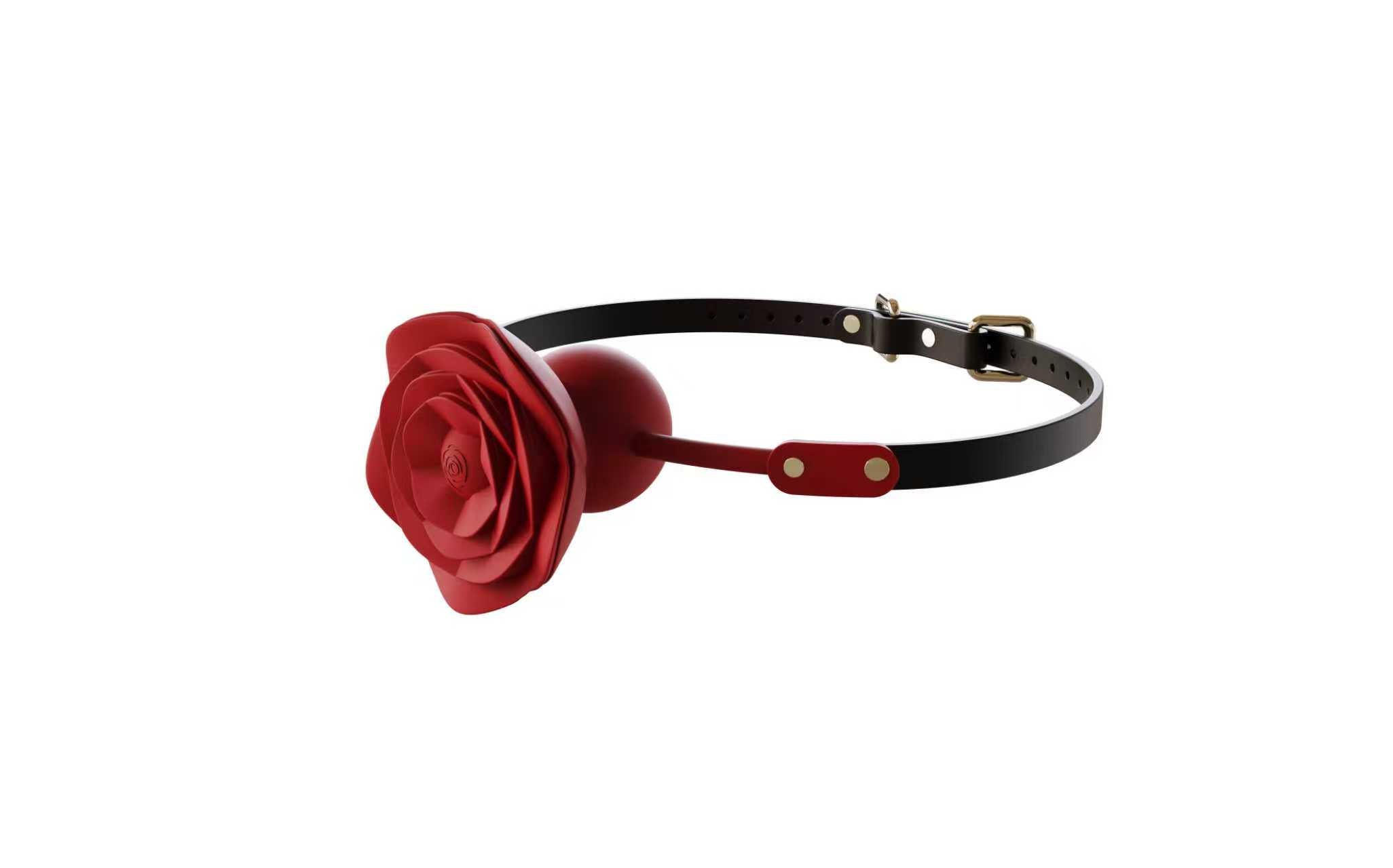 2-in-1 Rose Gag & Vibrating Nipple Clamps