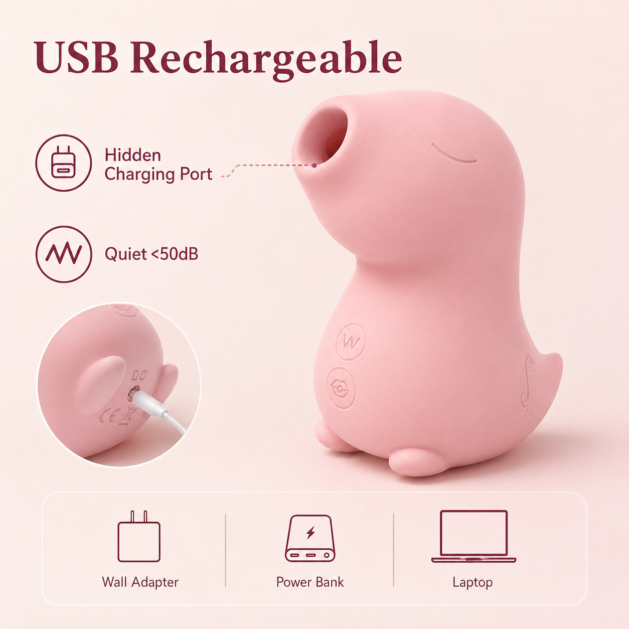 Cute Dinosaur Rechargeable Personal Massager